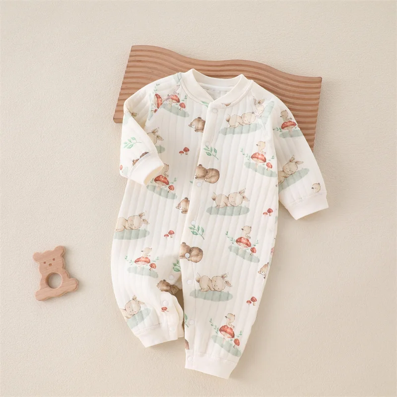 

2024 New Baby One-piece Boys Fashion Comforts Jumpsuit Spring and Autumn Girls Cute Crawling Suit Kids Clothes 4M-2 Years