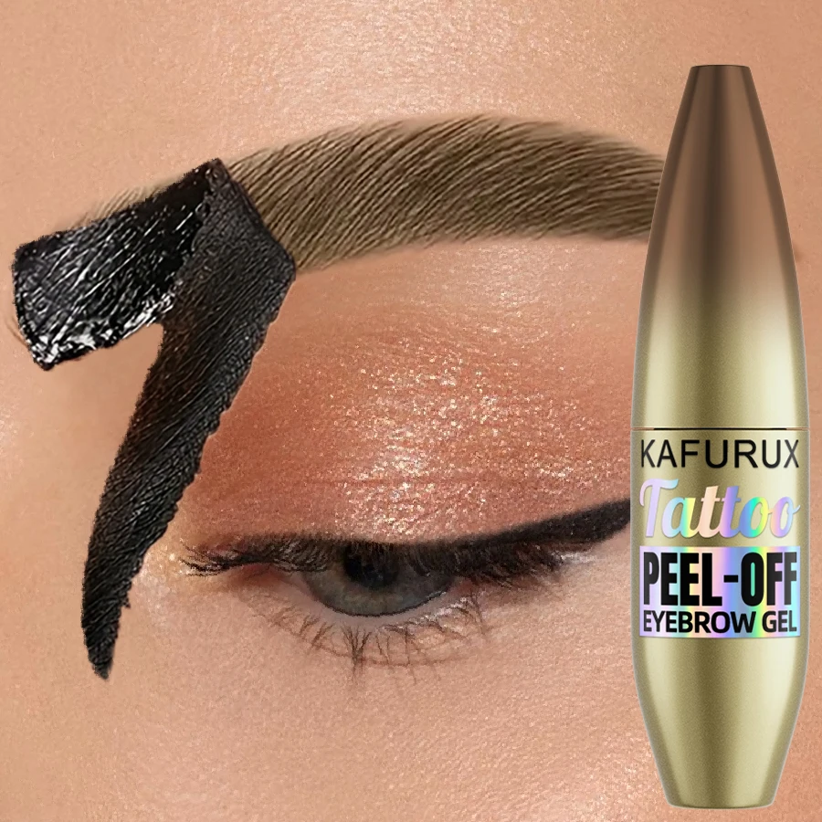 5 Color Waterproof Tattoo Eyebrow Peel Off Tint with Stencils-Semi-Permanent Eyebrow Tint Easy to Apply Eye Makeup Long Lasting