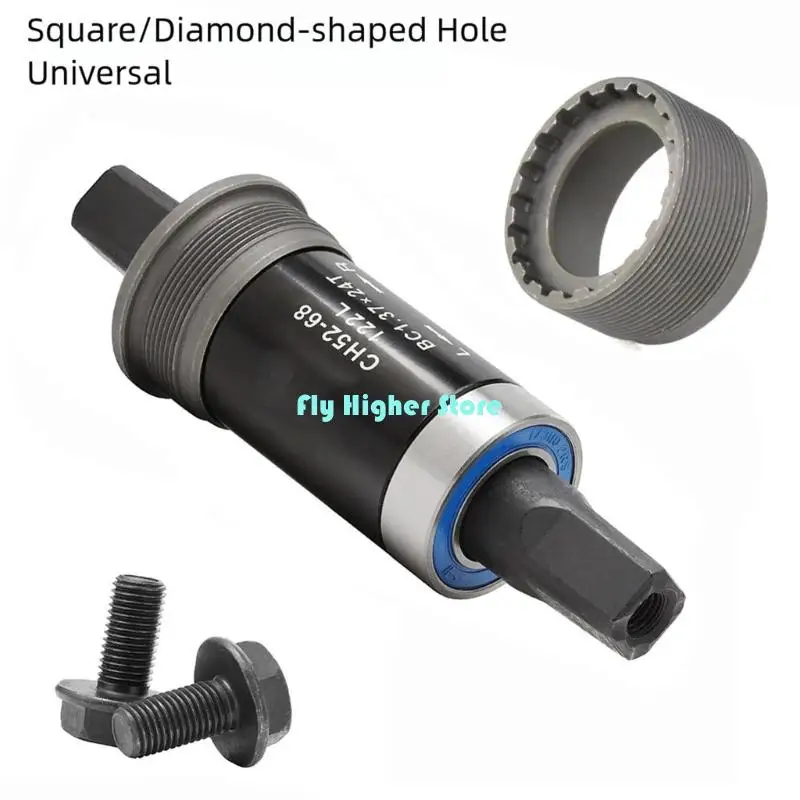 

Square Tapered Bottom Bracket with Waterproof Screw Mountain Bicycles Bottom Bracket Cycling Part Easy Installation