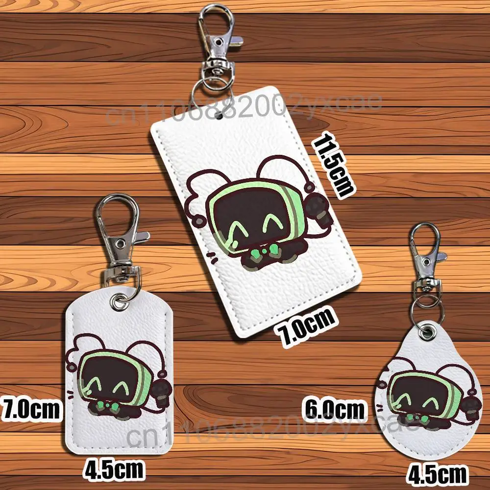 game Vee Dandy cute Astro World Leather Keychain Badge Holder with Lanyard ID/Access Card Holder, Key Ring Accessory Gift Option