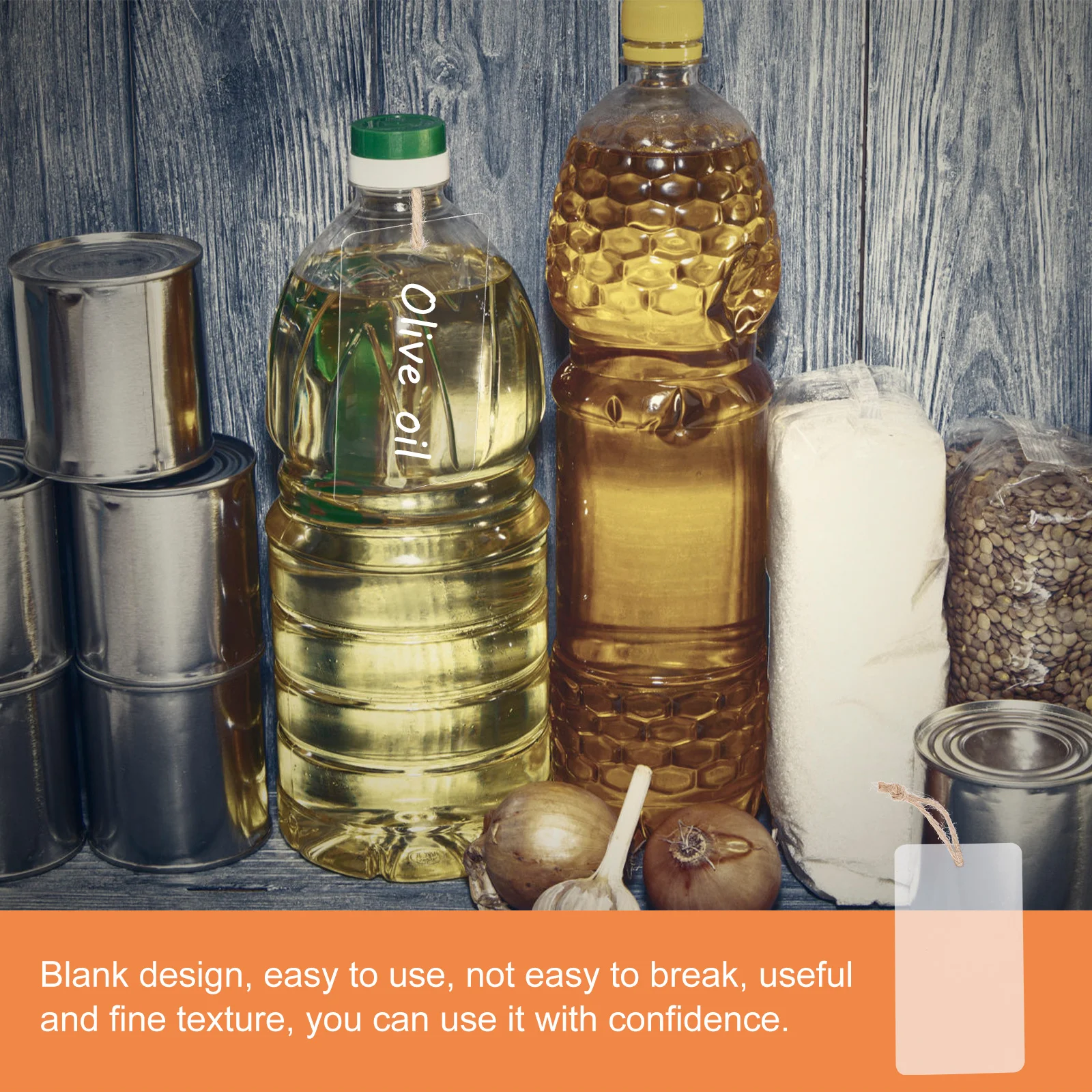 

16Pcs Acrylic Organizer Hanging Labels for Kitchen Baskets Smooth Writing Surface Storage Bin Labels Multipurpose