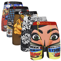 Men's Athletic Boxer Briefs Long Leg - 4-Way Stretch Polyester, Anti-Odor & Breathable, S-XXXL 1-Pack (Gym/Workout)