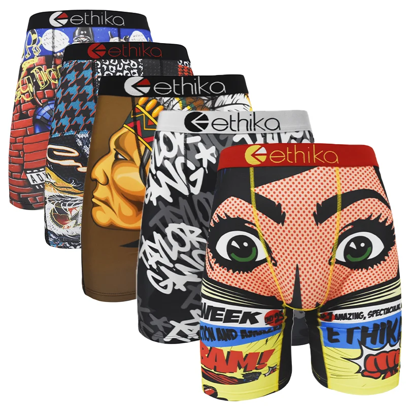 Men's Athletic Boxer Briefs Long Leg - 4-Way Stretch Polyester, Anti-Odor & Breathable, S-XXXL 1-Pack (Gym/Workout)