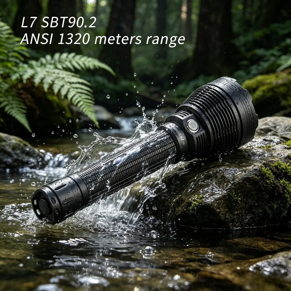 Powerful Convoy Hunting Flashlight 5900lumens Tactical Torch LUMINUS SBT90 2 LED for Camping Self Defense
