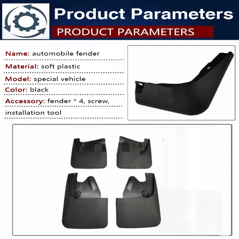 Car Mudguards For Toyota Tundra Limited XK70 2022~2024 Car Fender Flares Splash Guard Duraflap Set Car Accessorie Exterior Parts