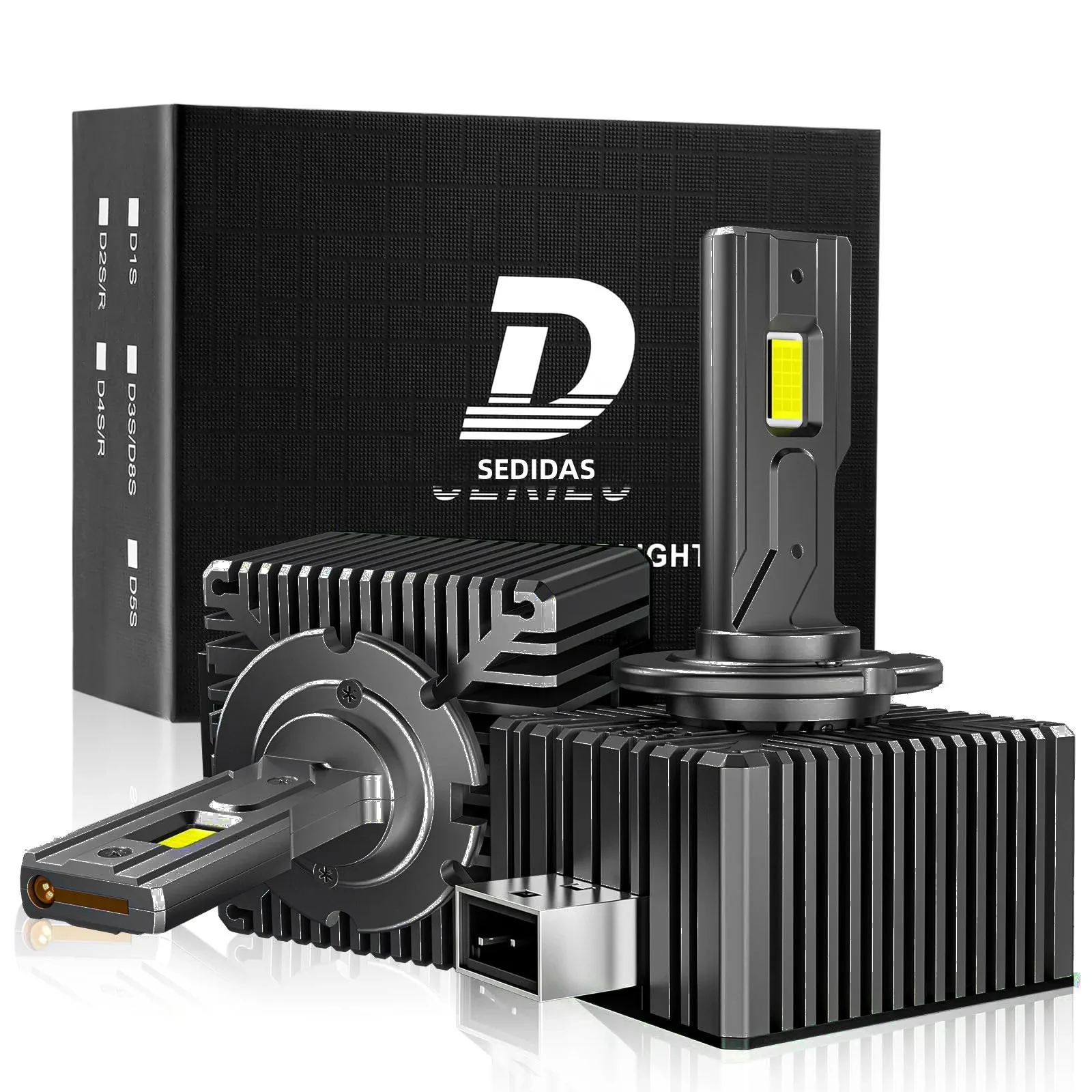 Faróis LED D1S D3S HID D2S D4S D8S 70W Lâmpada Automotiva Alto e Baixo Brilho D2R D4R CANBUS LED Chip CSP Dupla Face 6000K Plug&Play 12V 24V