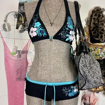 Y2K Figure-Hugging Bikini Set 1