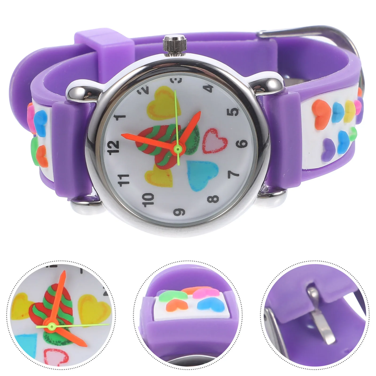 Bellissimo orologio da polso impermeabile con design a fumetti, cinturino regolabile, colore brillante, regalo per la festa di Natale di compleanno