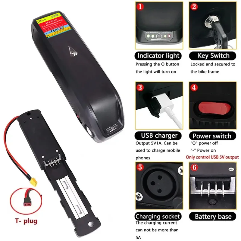 High Power 18650 High Capacity Lithium Battery 36V 48V 52V 20Ah 30Ah for Hailong Bafang BBS02 BBS03 BBSHD Motor Hailong Battery
