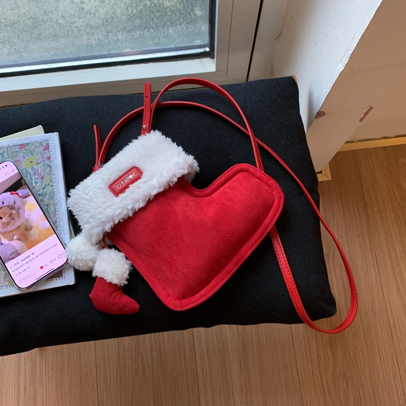 2025 عيد الميلاد نمط جديد فو الجلد المدبوغ حقائب كتف تصميم فريد شخصية الإبداعية المحمولة لطيف ريترو الفتيات حقائب كروسبودي #1