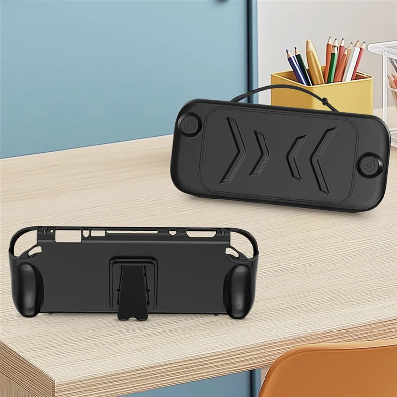 

-RRKK NS Protective Case For Switch 2 Grip Stand Split Type Back Cover With Kickstand Anti-Scratch Game