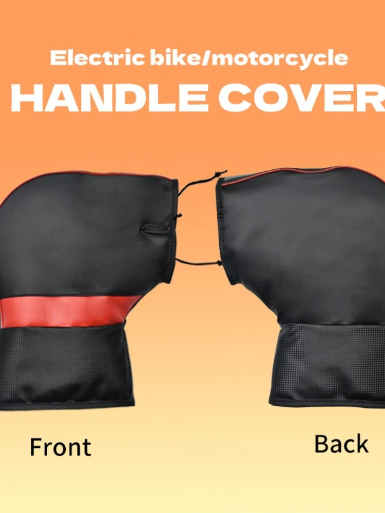 1Pair Motorcycle Winter Warmer Gloves Handlebar Muffs Protective Motorcycle Scooter Thick Warm Grip Handle Bar Muff Rainproof