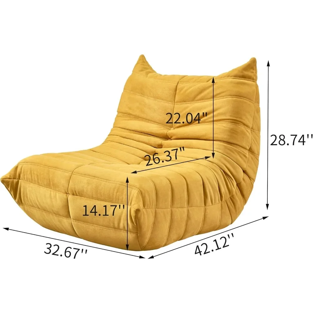 Bean Bag Chair for Adults - Comfortable Fireside Chair & Lazy Floor Sofa Couches