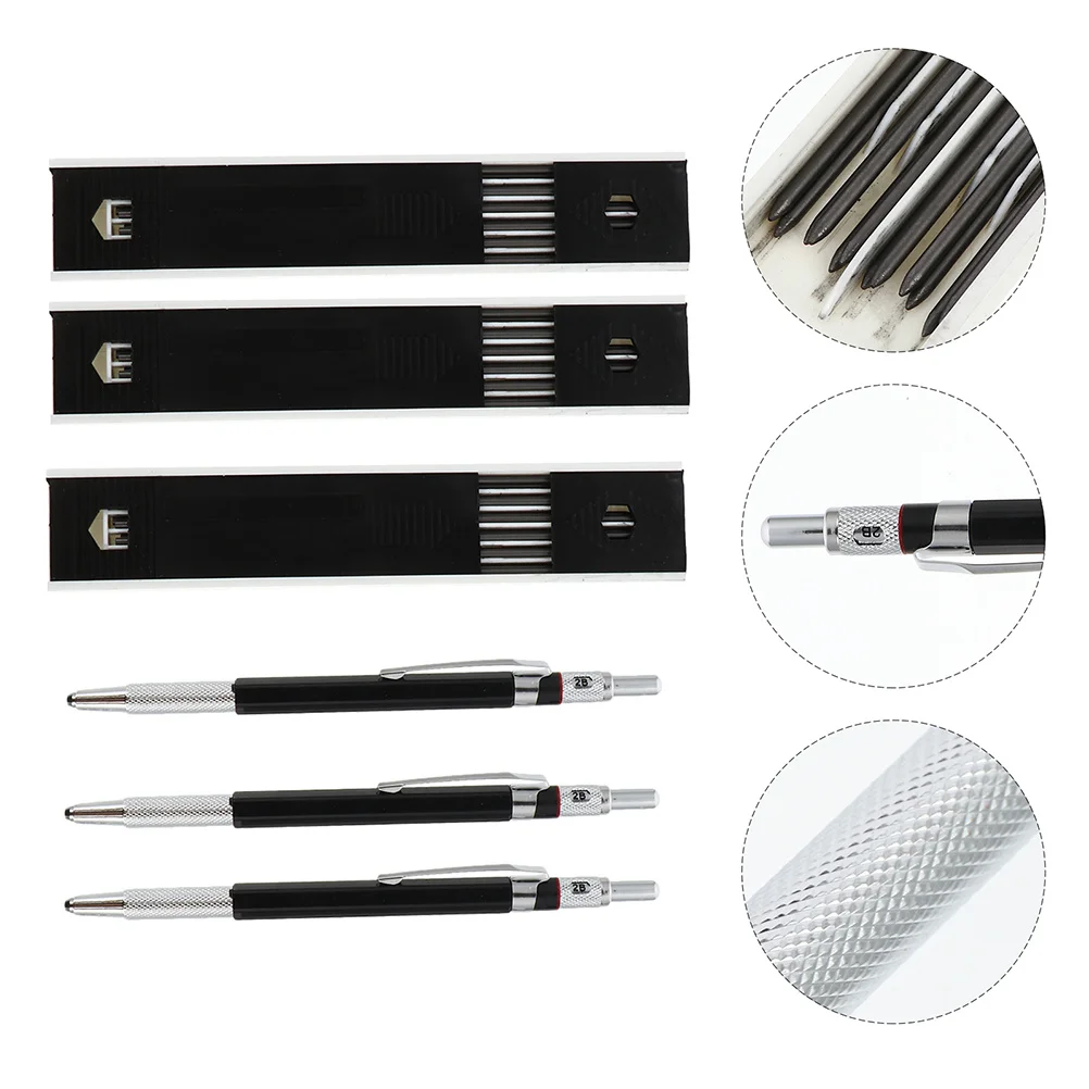 3 set Automatic Pencils 3 Sets Refillable Drawing Mechanical For Engineering Woodworking Drafting Marking Pencil Carpenter