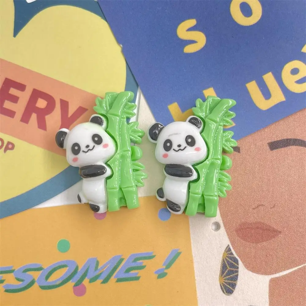 10pcs Kawai Resin Panda Bamboo Series Flatback Cabochons Character Parts DIY Ornament Jewelry Making Hairwear Accessorie image 6