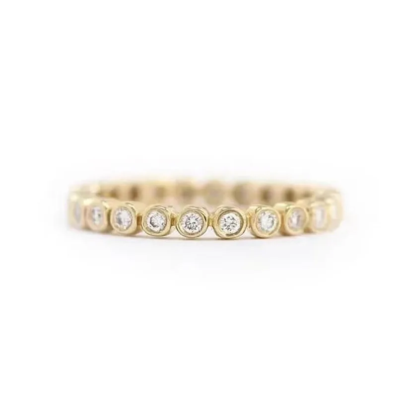 Exquisite White Zircon Engagement  Jewelry for Women\'s Fashion Finger Accessories Party Ring