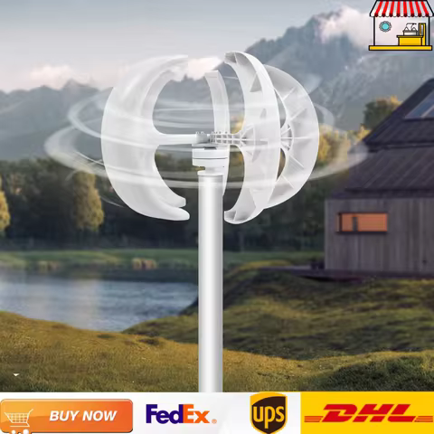 Home Use Wind Turbine Generator with Flange Plate| 600W 12V/24V Wind Power Generator with Controller| White