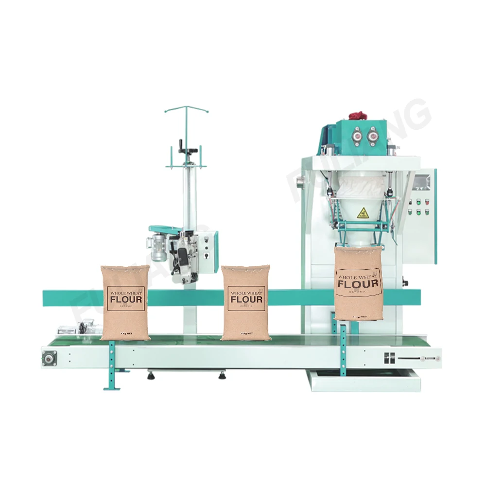Full Automatic Powder Filling Machine for Wheat Flour - 1kg to 50kg Capacity - Packaging Solution for Bulk Dry Goods