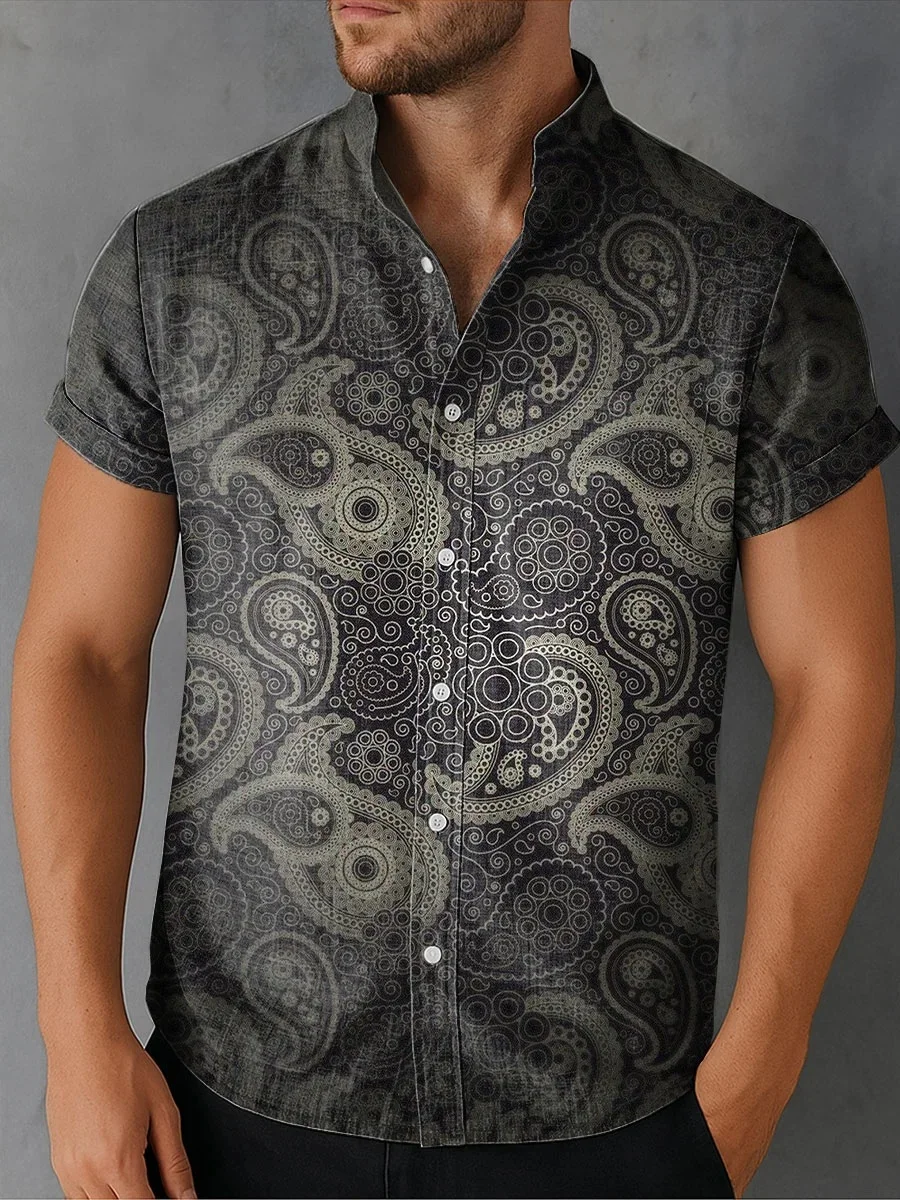 

Новая летняя мужская винтажная художественная рубашка с рисунком рыбы, повседневная рубашка из чистого хлопка с короткими рукавами, удобная рубашка, подходящая для рыбьего ловли.