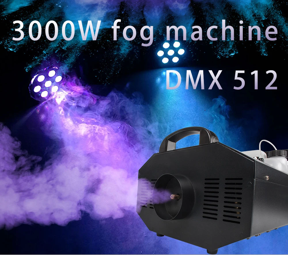 SHEHDS Drahtlose Fernbedienung 3000 W Nebel Maschine Bühne Atmosphäre Wirkung Für DJ Disco Hochzeit Party Mode Weihnachten – Detail 1