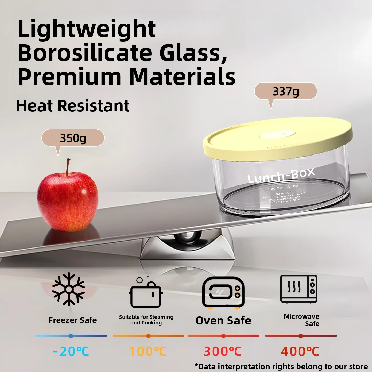 Microwave Safe Glass Lunch Box Sealed Freshness Preservation Container for Office Workers Fruit Bento Box Food Grade Silicone... view 5