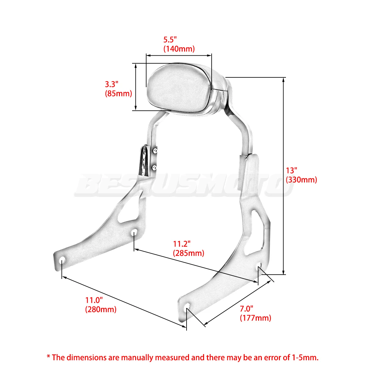 Motorcycle Passenger Backrest Sissy Bar For Harley Softail Low Rider FXLR 2018-2020 2019 S FXLRS 2020 2021 2022 2023 2024 2025