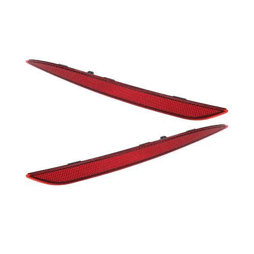 Imagen 2 del producto Reflector de parachoques trasero izquierdo y derecho para Tesla Model Y 2020 2021 2022-2025, Reflector de parachoques trasero, tira de luz reflectante roja