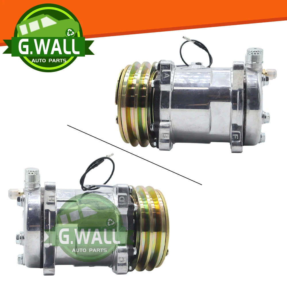 

SD508 508 5H14 AC Compressor For Excavator Tractor Heavy Duty Truck 12V 24V 2 Groove V Blet Pulley