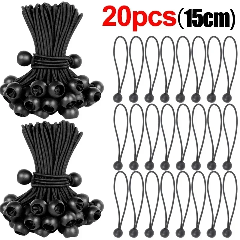 50/20/5 Stuks Outdoor Elastische Bal Touw Bungee Koorden Draagbare Tent Bevestiging Dekzeil Luifel Luifel Zware tarp Tie Down