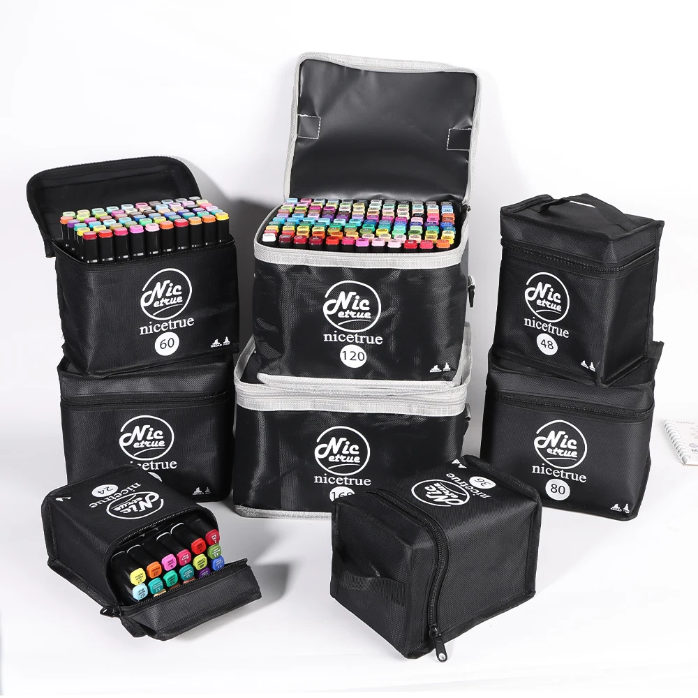 Nicetrue Dual-Head-Sketchmarker, alkoholbasiert, lebendige, sanft mischbare, satte Pigmente, perfekt für Anfänger, zum Kunstlernen und zum Fertigkeitsverbesserung durch Übung, für Kunststudenten und