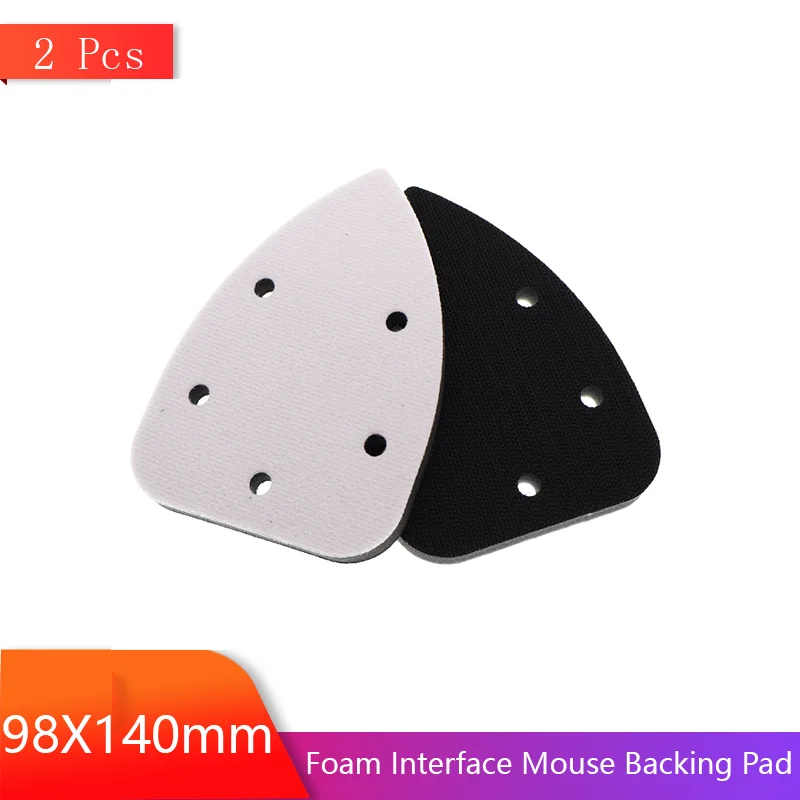 98X140 mm 5 Holes Foam Interface Mouse Backing Pad 2 Pcs to Improve the Grinding Effect and Help Finish the Polishing Grinding