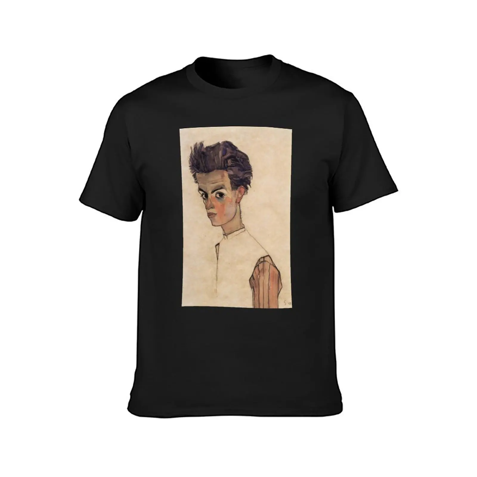 original painting by Egon Schiele 1890 - 1918, Egon Schiele Prints T-Shirt customs design your own plain white t shirts men