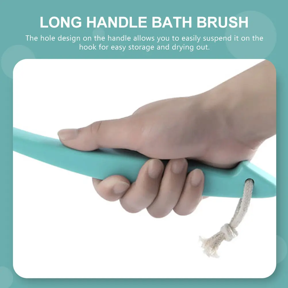

Premium Long Handle Bath Brush for Back Cleaning Ergonomic Body Scrubber with Hanging Hole Design Shower Exfoliator Brush