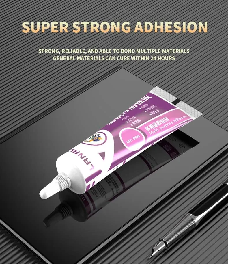 Lanrui i9 Strong 55ml Black Transparent Adhesive Glue For Mobile Phone Clear Contact Case Screen Frame Crystal Rapid Curing Tool