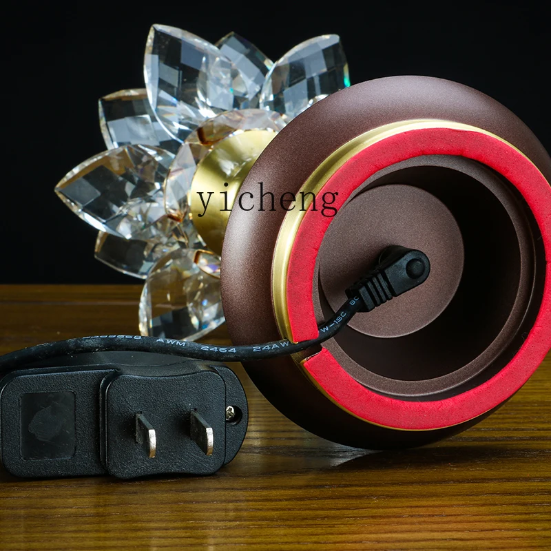 ZC copper crystal lotus ornament Buddha for a pair of household plug-in LED Buddha lighting