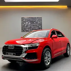 1:32 AUDI Q8 SUV Alloy Car Model Simulation Diecasts Metal Toy Vehicles Car Model Sound and Light Collection Childrens Toy Gifts