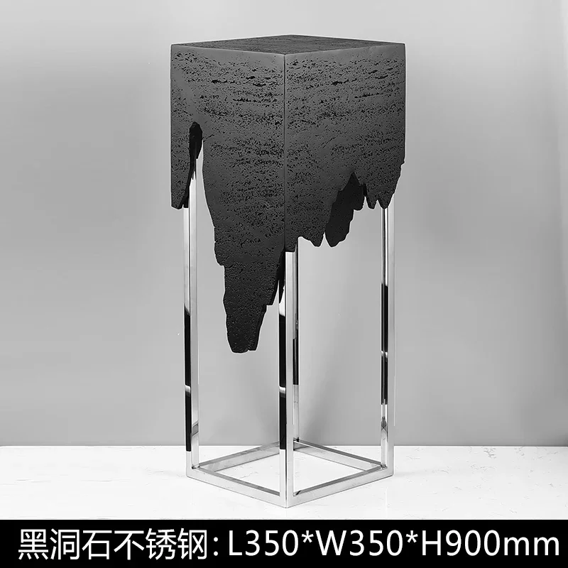 

Living room TV cabinet next to the floor entrance art display table light luxury marble ornament