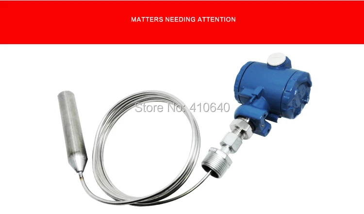Nhiệt Độ cao Bọc Thép Mức Độ Transmitter Áp Suất Khí Loại Sử Dụng cho Chất Lỏng Ăn Mòn Nước Thải 5 M Phạm Vi Hai Dây 4 ~ 20mA