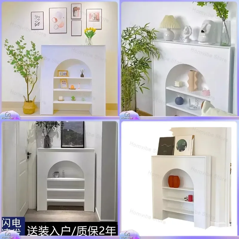for Living Room Decorative Cabinet Anti-truth Fireplace Cabinet Homestay Simple White Display Shelf Cave Entrance Storage