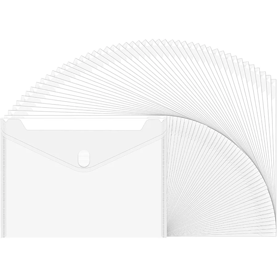 

A4 Plastic Folde for Documents60 Clear Clear Plastic Poly Envelope with Hook and Loop Closures A4 Poly Document Bag A4 Letter S