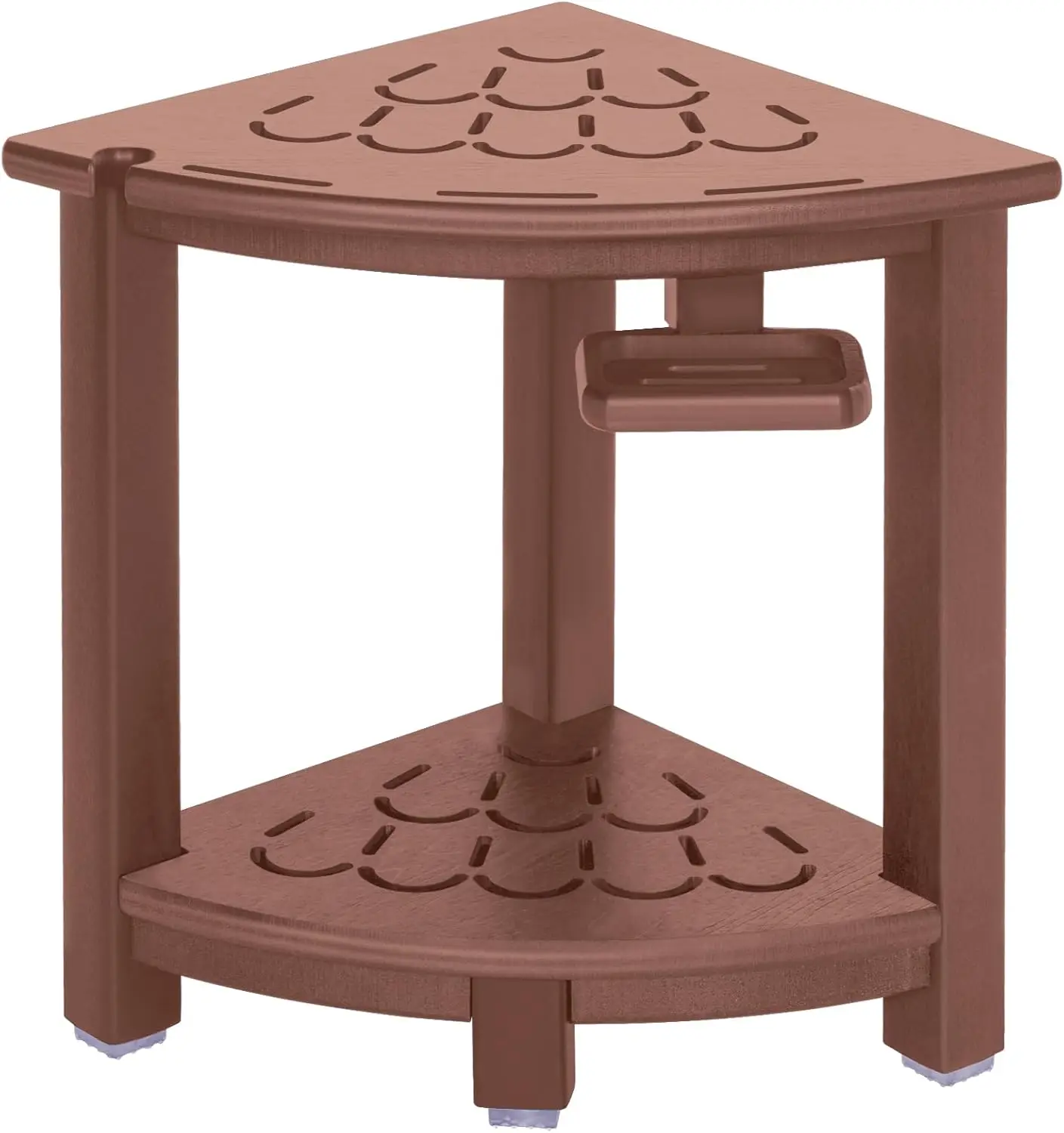 

Угловой табурет для душа, скамейка для душа из полиэтилена высокой плотности для внутреннего душа, маленькое сиденье для душа для ножек для бритья с полкой для хранения