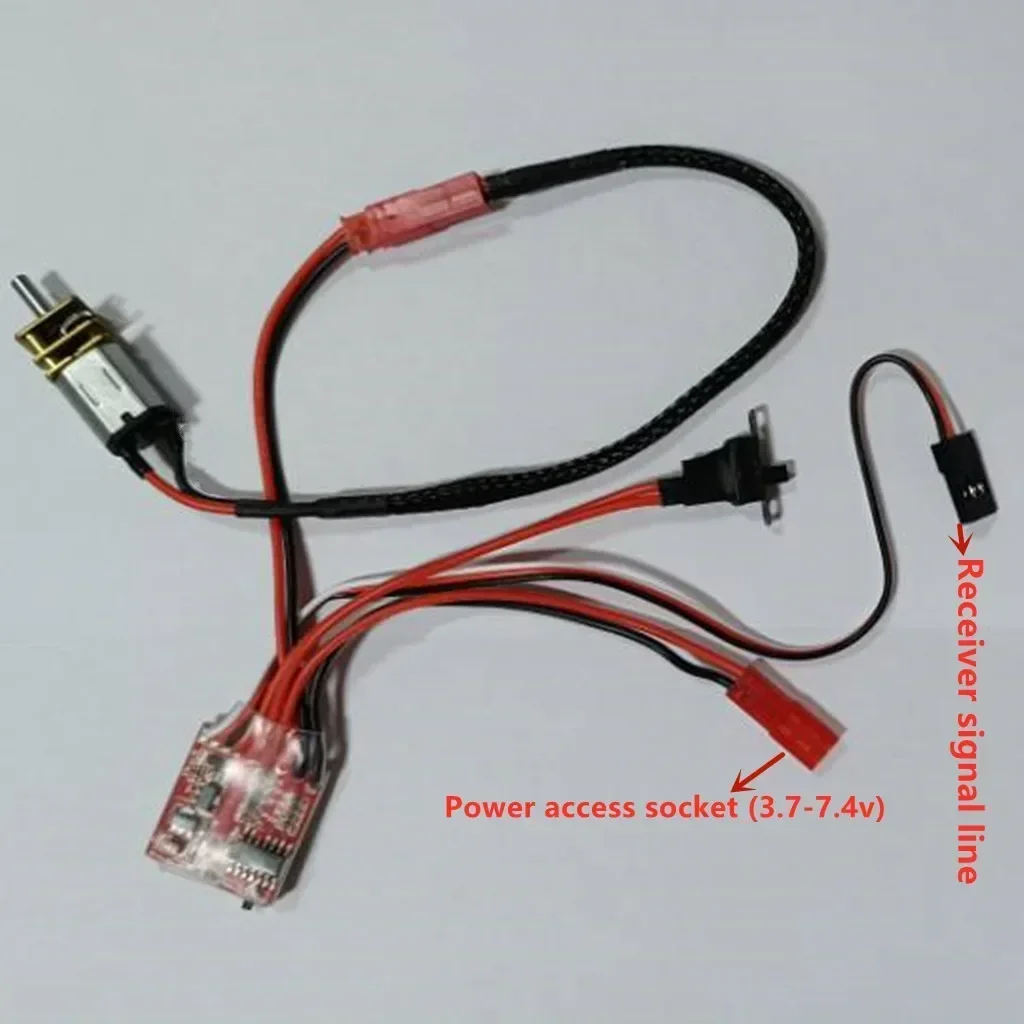 Mini motor de engrenagem de metal N20 200RPM DC Motor e 30A ESC para Orlando Hunter 1/35 RC Car Upgrade Parts