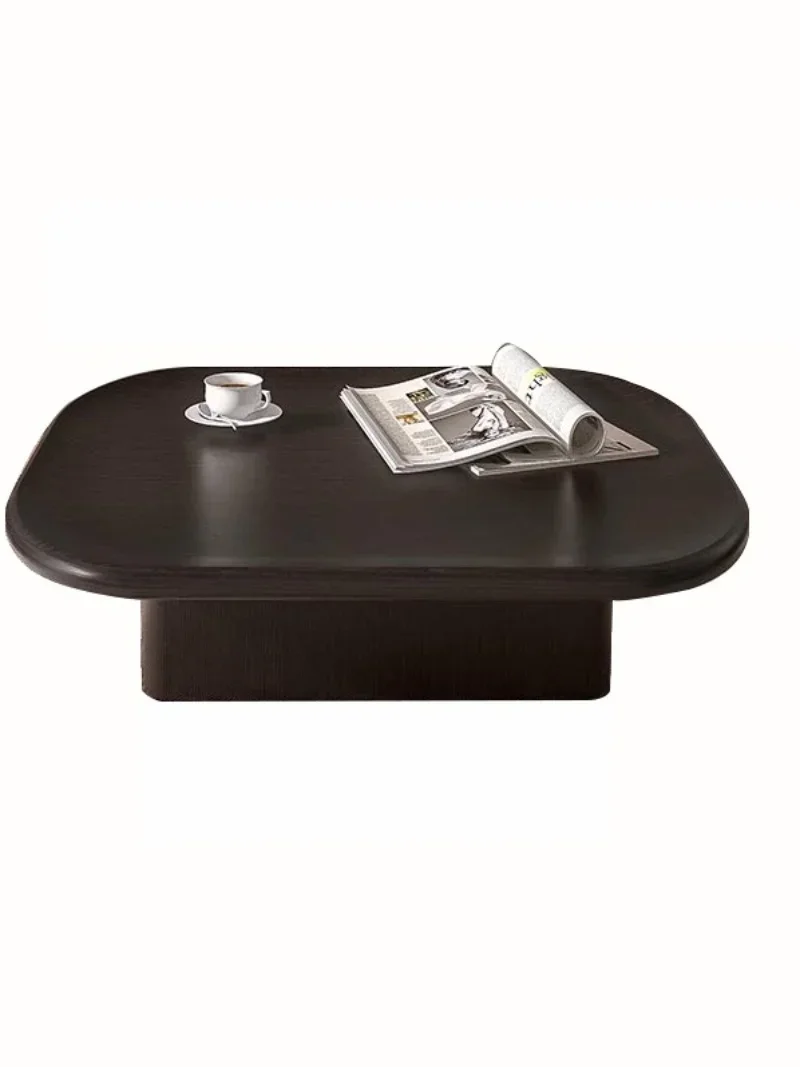 

# Nordic Light Luxury And Silent Modern Simplicity Model Room Oval Black Oak Italian Tea Table Living