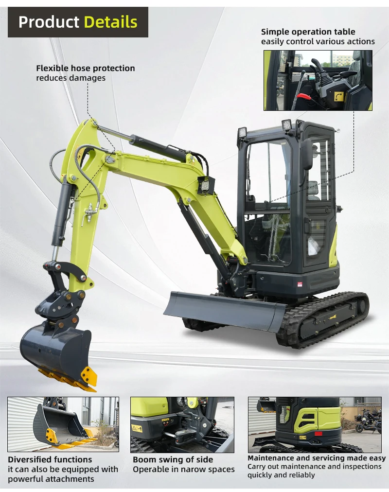 2,5-Tonnen OEM/ODM Minibagger | CE-zertifiziert & Direkt ab Werk Preise – Detail 3