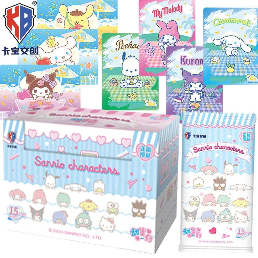 

Genuine Kabao Sanrio Characters Collection Cards Cinnamoroll My Melody Warm and Joyful Healing Crystal Cards Cartoon Toys Gifts