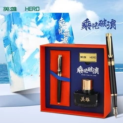 Hero Fountain Pen H707b Classic 10k Gold Pen Classy Fashion Business Office Gift Box Gift Men Women Writing