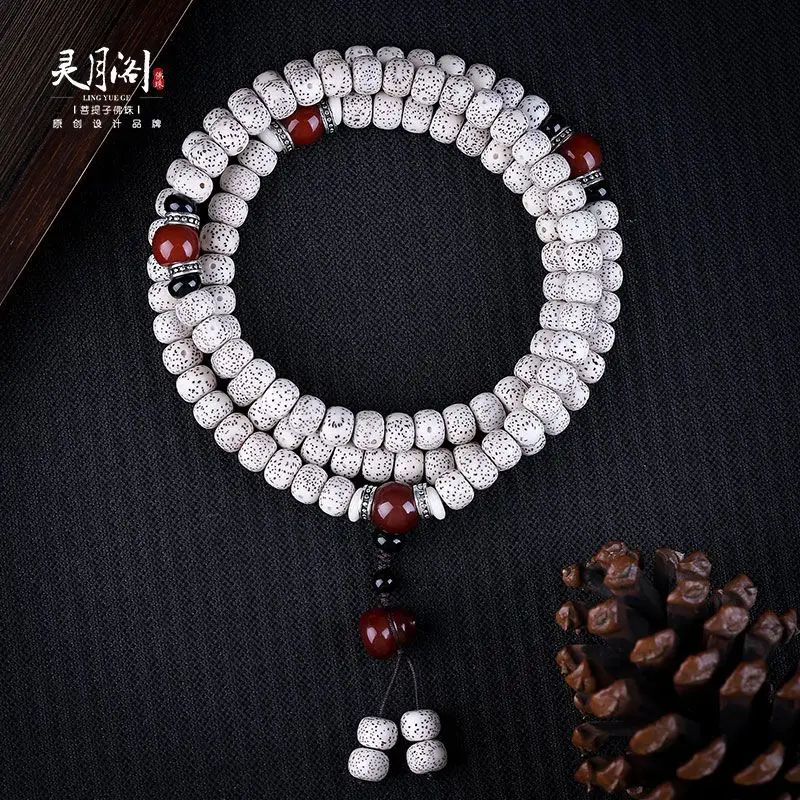 Natural Hainan Xingyue Bodhi 108 January Gaomi Bodhi Wen Play Buddha Bead Handstring for Men and Women Couple Handheld Bracelets