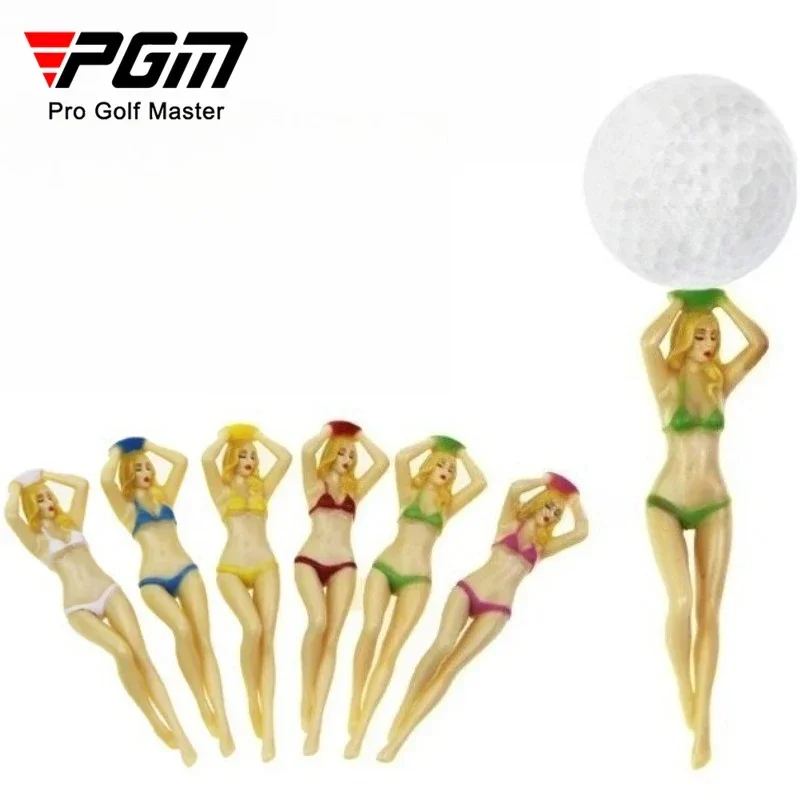 6pcs Golf Tees Beautiful Women Bikini Models Plastic Body Ball Studs TX006 Novelty Golf Ball Seat Holder Accessories Gift