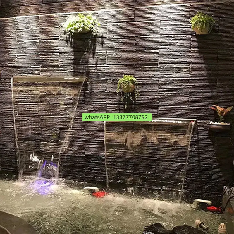Stainless Steel Waterfall Outlet Low Voltage Led Light Bar Rockery Water Light Bar Water Wall Landscape Special Landscape Lamp