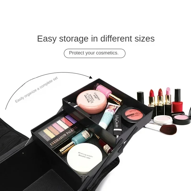 Special Makeup Bag with Multifunctional Storage Large Capacity Nail Art Embroidery  Beauty and Makeup Toolbox Waterproof